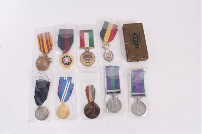 Lot 542 - Group of ten various Medals to include Army Temperance Association Queen Victoria Commemorative Medal, Elizabeth II Golden Jubilee Medal, two replica Elizabeth II General Service Medals and others...