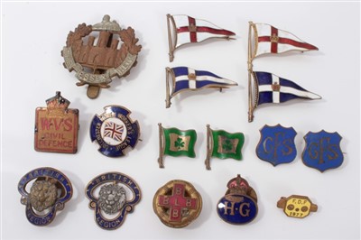 Lot 3249 - Collection of enamel pins and badges