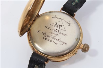 Lot 3250 - Three vintage gold wristwatches