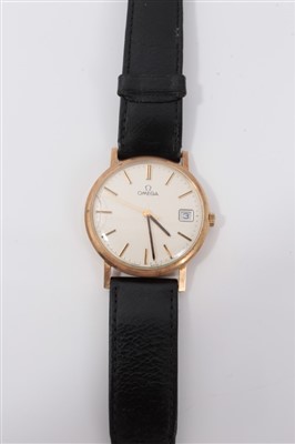 Lot 3252 - Omega gold cased wristwatch