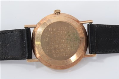 Lot 3252 - Omega gold cased wristwatch