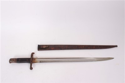 Lot 840 - Turkish 1886 pattern bayonet with scabbard