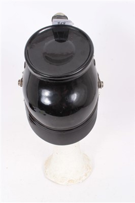 Lot 575 - Post War German Berlin Police Shako, with leather head band by Friedrich Becker & Co. K.G. Berlin