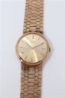 Lot 3272 - Gold (9ct) Longines wristwatch