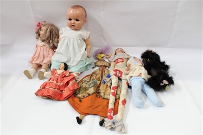 Lot 2850 - Collection of dolls including Shirley Temple style doll etc