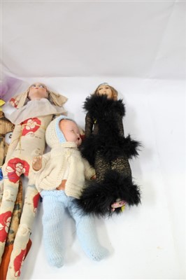 Lot 2850 - Collection of dolls including Shirley Temple style doll etc