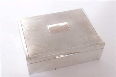 Lot 333 - Silver cigarette box in original box