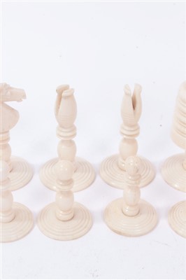 Lot 956 - Ivory chess set