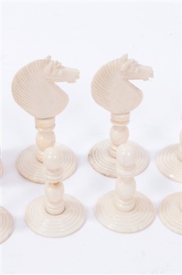 Lot 956 - Ivory chess set