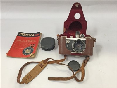 Lot 455 - Periflex Corfield 35mm camera with accessories and guide