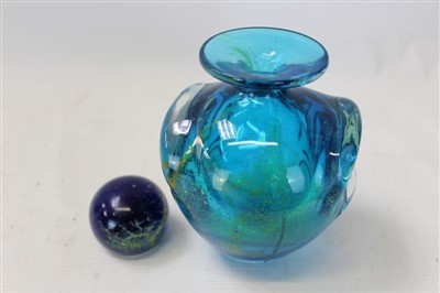 Lot 2099 - Mdina art glass pulled ear vase, 15cm high