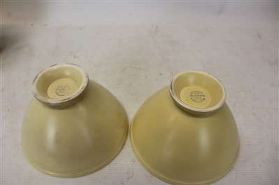 Lot 2116 - Pair of Wedgwood Keith Murray Moonstone pedestal bowls, 10cm high