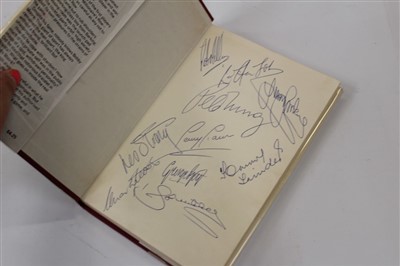 Lot 2474 - Autographs - Book Bobby Moore authorised biography by Jeff Powell.  Signed Bobby Moore, George Best, Frank Lampard, Tommy Trinder etc.