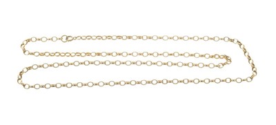 Lot 500 - Gold belcher link chain