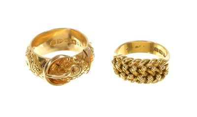 Lot 503 - Two Victorian 18ct gold rings