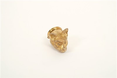 Lot 335 - Silver gilt novelty box in the form of a Siamese cat , by Richard Comyn