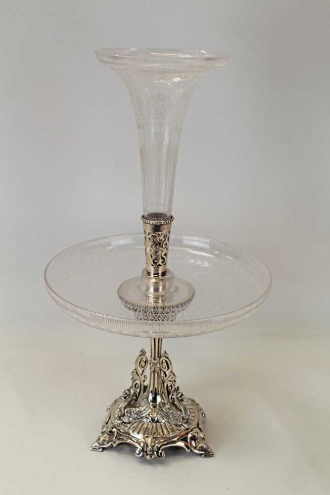 Lot 3669 - Fine silver plated epergne table centre.