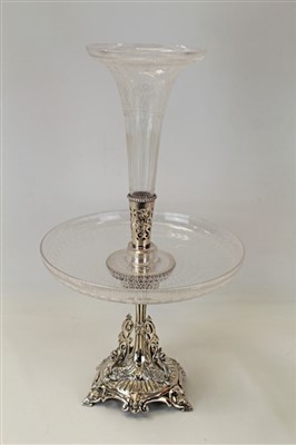 Lot 3669 - Fine silver plated epergne table centre.