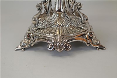 Lot 3669 - Fine silver plated epergne table centre.