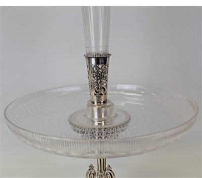 Lot 3669 - Fine silver plated epergne table centre.