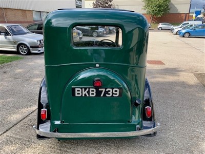 Lot 2950 - 1934 Austin 7 Ruby Saloon, Finished in Green with a Black Interior, Reg. No. BKB 739. An attractive Pre War Austin, benefiting from recent work to the brakes and king pins and supplied with history...