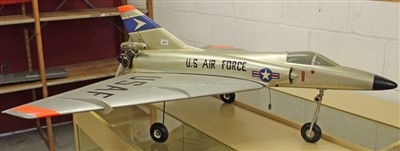 Lot 3687 - Scratch built radio controlled model of a US Jet plane