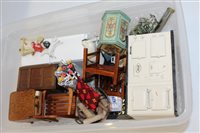 Lot 2717 - Dolls' house furniture (some signed by maker) -...