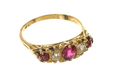 Lot 540 - Edwardian ruby and diamond ring