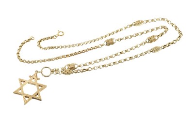 Lot 546 - Star of David pendant on chain