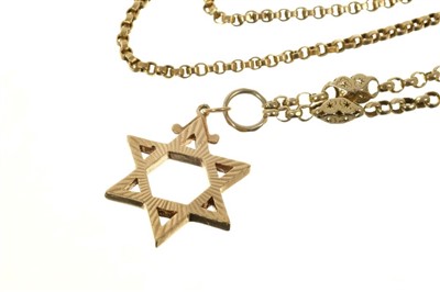 Lot 546 - Star of David pendant on chain