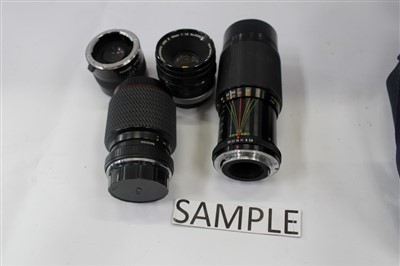 Lot 3702 - Eighteen assorted 35mm bayonet fit lenses