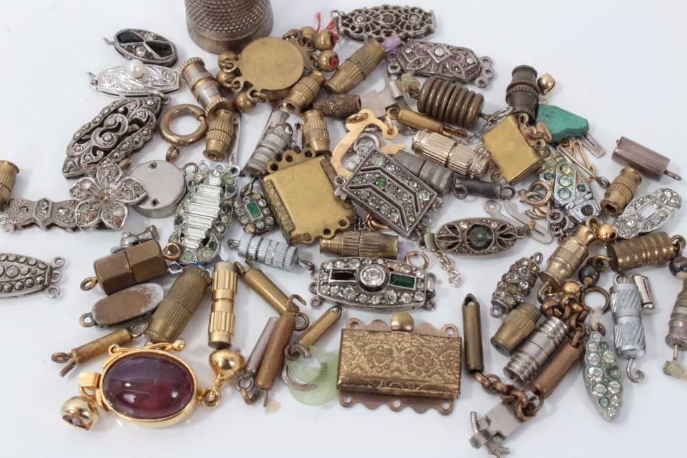 Lot 3362 - Collection of vintage necklace clasps to