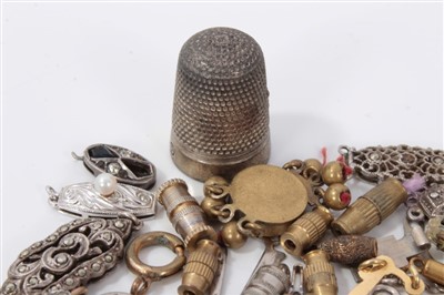 Lot 3362 - Collection of vintage necklace clasps to include marcasite, paste, silver etc