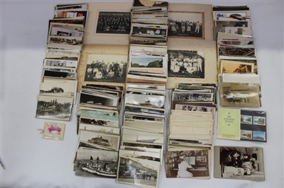 Lot 2504 - Postcards loose accumulation, many real photographic cards including shop fronts with staff, horses and trade carts, Edwin Skinner Photographer display Aldershot, E F Wilson Hampton Hill shop and c...