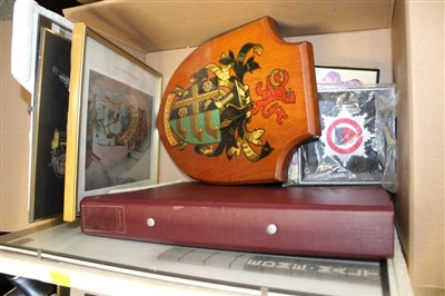 Lot 3723 - Group of Fire Brigade themed pictures, prints to further include a selection of Fire Brigade ornaments and related ephemera