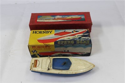 Lot 2819 - Hornby Speed Boat 47757, in original box, plus an empty Hornby Speed Boat 47756 box (2)