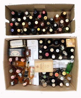 Lot 3737 - Group of approximately 80 alcoholic miniatures to include Rum, Cognac, Brandy and others