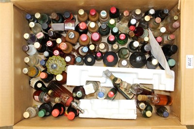 Lot 3738 - Approximately 250 assorted alcoholic miniatures to include, gin, vodka, liqueurs and many others