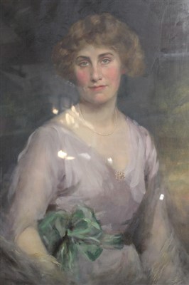 Lot 1593 - Edward Patry (1856-1940), oil on canvas in gilt frame - portrait of Miss Phyllis Pearce