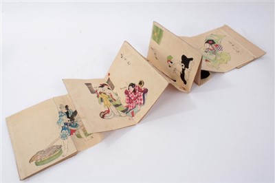 Lot 901 - 19th Century Japanese woodblock printed story book