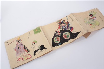 Lot 901 - 19th Century Japanese woodblock printed story book