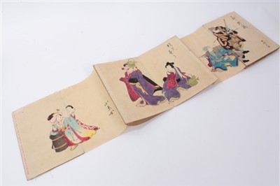 Lot 901 - 19th Century Japanese woodblock printed story book