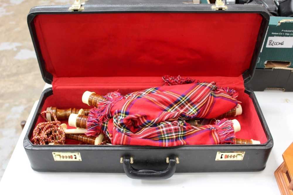 Lot 3767 - Contemporary set of bagpipes in case