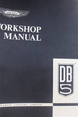Lot 2964 - 1960s Aston Martin DB5 workshop manual