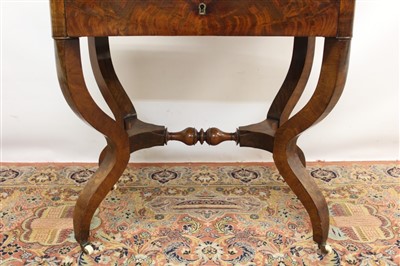 Lot 1374 - 19th century Continental mahogany wash stand/dressing table with marble top