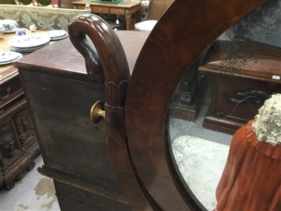 Lot 1374 - 19th century Continental mahogany wash stand/dressing table with marble top