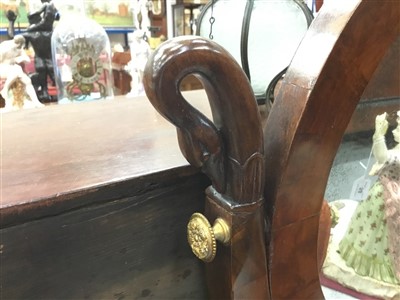 Lot 1374 - 19th century Continental mahogany wash stand/dressing table with marble top