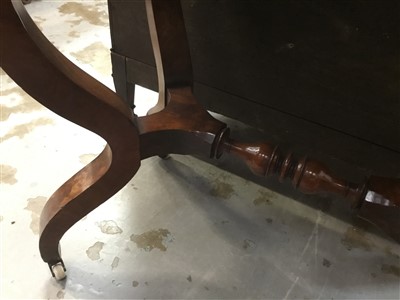 Lot 1374 - 19th century Continental mahogany wash stand/dressing table with marble top