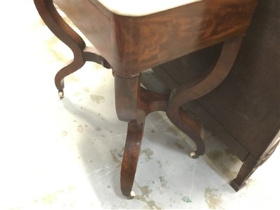 Lot 1374 - 19th century Continental mahogany wash stand/dressing table with marble top