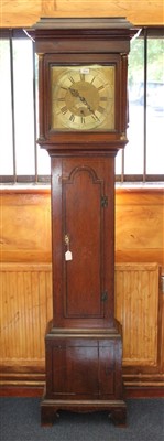 Lot 671 - Late 18th century longcase clock